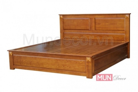 Giường ngủ gỗ xoan đào đẹp giá rẻ GN016