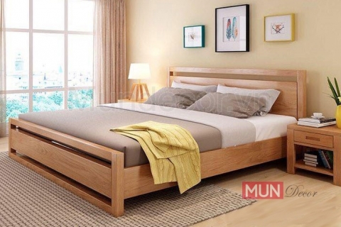 Giường ngủ hiện đại gỗ sồi GH039