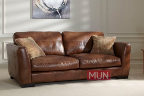 Sofa văng da màu nâu SD002