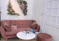 Sofa văng hồng vỏ đỗ chất liệu nỉ SV019