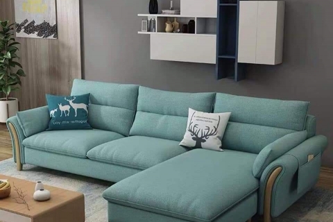 Sofa góc phòng khách chất liệu nỉ Hàn quốc SG017