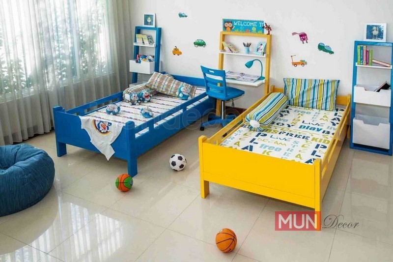Mẫu giường ngủ trẻ em 1m2 giá rẻ GBC064